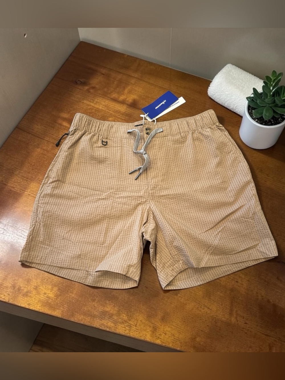 NWT Maamgic Beige Textured Shorts